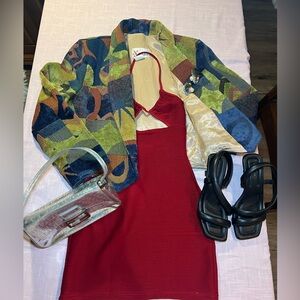 Beginning Boutique Ribbed Red Top